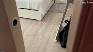 Blonde slutty girl fucked roughly by stepbrother