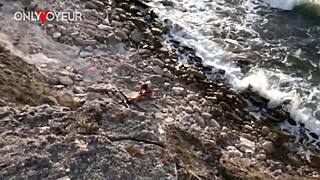 Beach Voyeur: Your Girl Wants To Suck And Ride Desperately On The Beach.