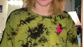 petite cutie amateur turns horny slut, orgasms twice while dirty talking for panty bank customer