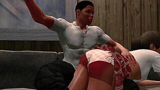 Jack and Emma get spanked in paradise