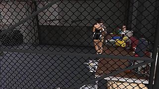 Cristina gets fucked by two mechanics in the workshop