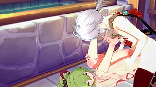 i’m obsessed with kazuha and kuki shinobu’s wild hentai sex scenes