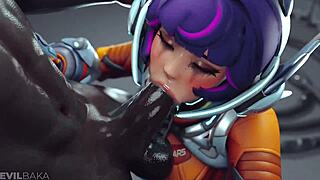 Juno from Overwatch 2 shines in this hardcore hentai compilation