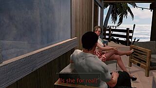 Jack and Emma get spanked in paradise