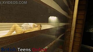 you catch your neighbour flashing and masturbating with huge tits