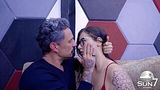 stepdad spanks me hard before pounding my tight pussy