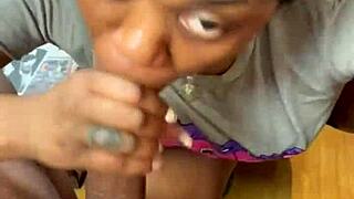 Sloppy Ball Licking And Deepthroat At Flea Market With Ebony Babe