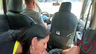 Married woman says suck my cock while husband drives