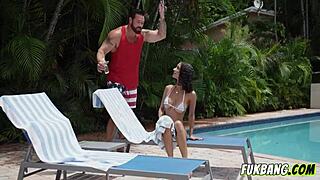 busty stepdaughter craves a deep massage