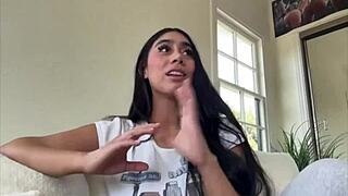 Violet Myers plunges deeper into interracial backstage casting with big tits and ass