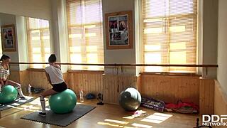 Tina crams her mouth!