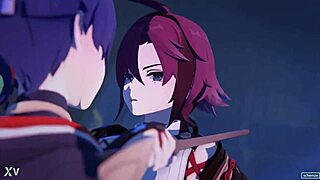 in anime world, two guys engage in passionate gay sex scene