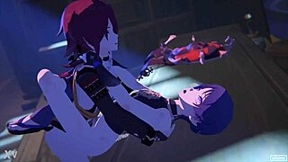 in anime world, two guys engage in passionate gay sex scene