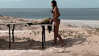 A wild ORGY at the BEACH with double penetration action