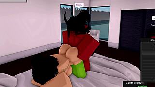 demon fucks roblox hoe in roleplay, girlfriend watching the cheating sex