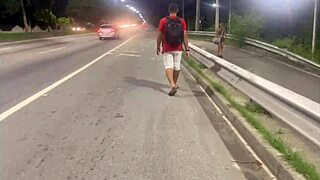 Wife gets followed and ends up pleasing a stranger nicely.