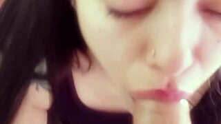 Delicious Homemade Blowjob With Great Deep Throat Skills!