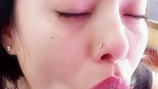 Delicious Homemade Blowjob With Great Deep Throat Skills!