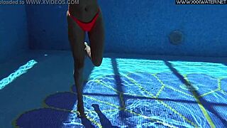 i can't get over how hot mary kalisy looks by the pool in lingerie