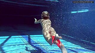 i can't get over how hot mary kalisy looks by the pool in lingerie