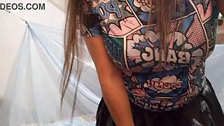 Ebony Girl Rides Big Penis Like Whore