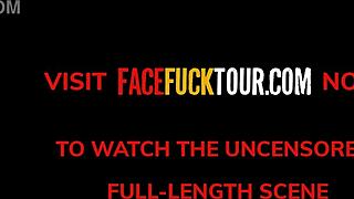 Busty 18yo Blonde Nympho Gags on Massive Shaft