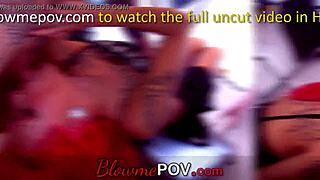 Petite ebony teen delivers super hot deepthroat in POV