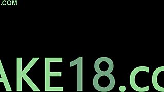 brunette babe flaunts her big nipples on the ottoman