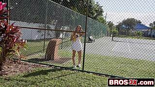 Athletic Tennis Babe Picked Up and ASS-FUCKED for Cash!