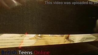 You catch your hot neighbour pleasuring herself with huge natural tits