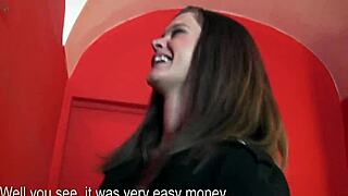 natural czech brunette gets banged hard outdoor, so wild