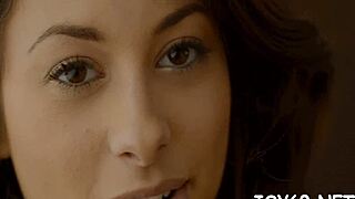 Hey, wanna watch this elegant teen 18+ play softcore with a dildo?