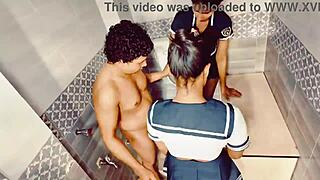 Feeling so hot watching Uttaran20 Desi sex trio finish him off.