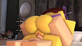 Noob in bikini swimsuit interacts with femboy