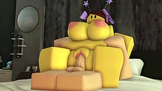 Noob in bikini swimsuit interacts with femboy