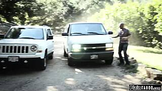 Two cocks stretch my pussy in wild double penetration action