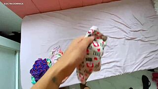 This maid provokes me with her huge ass, driving me wild.