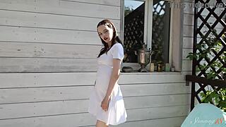 Soft Diddling Turns Hard for Cute Teen Dakota Doll with Big Natural Tits