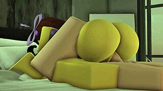 Noob in bikini swimsuit interacts with femboy