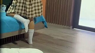 Pervert Surprises Schoolgirl with Uniform! Huge Anal Action Ends in Messy Finish!