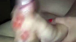 Started watching porn, she massages my cock until I explode