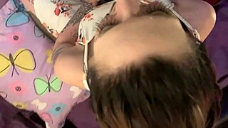 tatted emo beauty swallows black cock