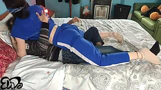 Hey, let’s cuddle in bed before missionary creampie sex tonight