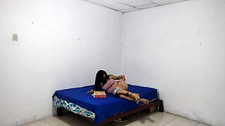 Salesman offers sex toys to horny woman - she masturbates