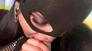 Ever hear funk while a hottie gives oral? Watch her suck Wellington Prado's huge cock!