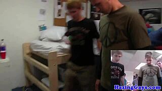 Twinks getting wild with group buttfucking in dorm