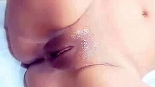 my shaved vagina in lingerie gets fucked hard at 18