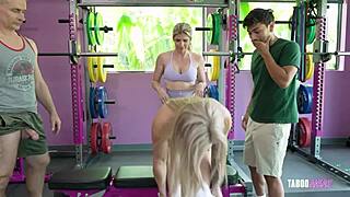 Cory Chase and Lory Lace in Wild Step Family Gym Orgy! Taboo Heat!
