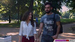 Hey, check this cute brunette showing off her tight body