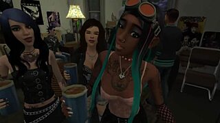 Watch this POV sex with a goth chick at the party! It's intense and wild in Sims 4 porn.